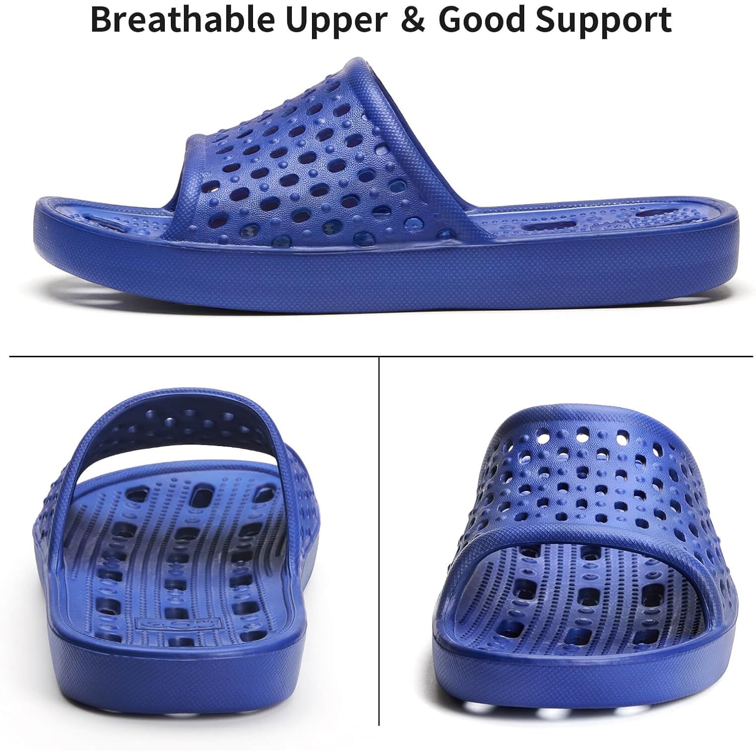 Shower Shoes Men Quick Drying Women Shower Sandals Non-Slip Comfortable House Slippers Bathroom Hotel Flip Flops Slides With Students Gym
