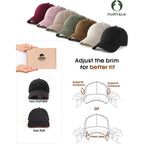 FURTALK Unisex Vintage Washed Unstructured Baseball Cap Washed Cotton Adjustable Dad Hat Beige