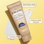 Jergens Natural Glow +Firming Self Tanner Body Lotion, Fair To Medium Skin Tone, Sunless Tanning Moisturizer With Collagen And Elastin. Helps To Visibly Reduce Cellulite, 7.5 Fl Oz