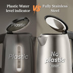 Cosori Electric Kettle, Plastic-Free Interior, Easy to Clean, Automatic Shut Off & Boil-Dry Protection, Stainless Steel Tea Kettle, Hot Water Boiler & Heater, 1.7L, 1500W