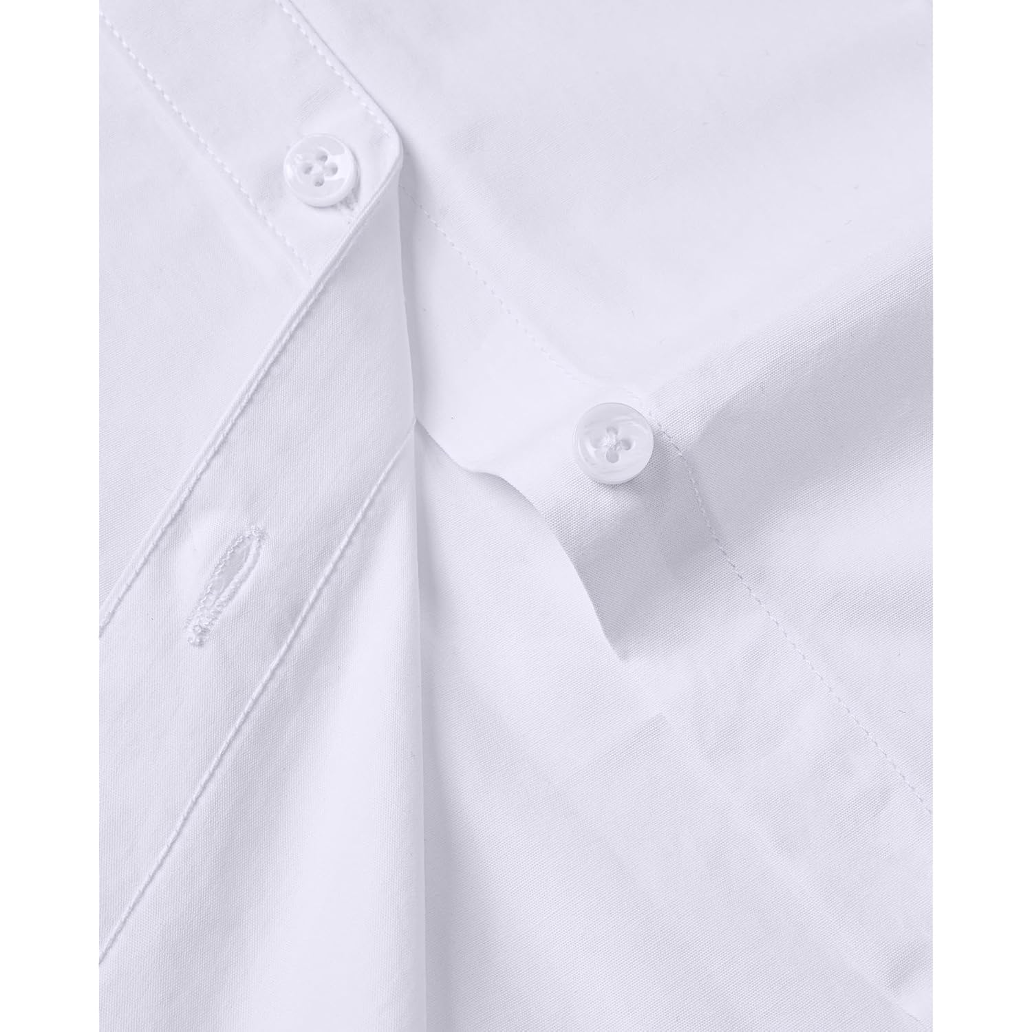 Siliteelon Button Down Shirts For Women Short Sleeve Cotton Dress Shirt Collared Wrinkle Free Work Business Office Blouse