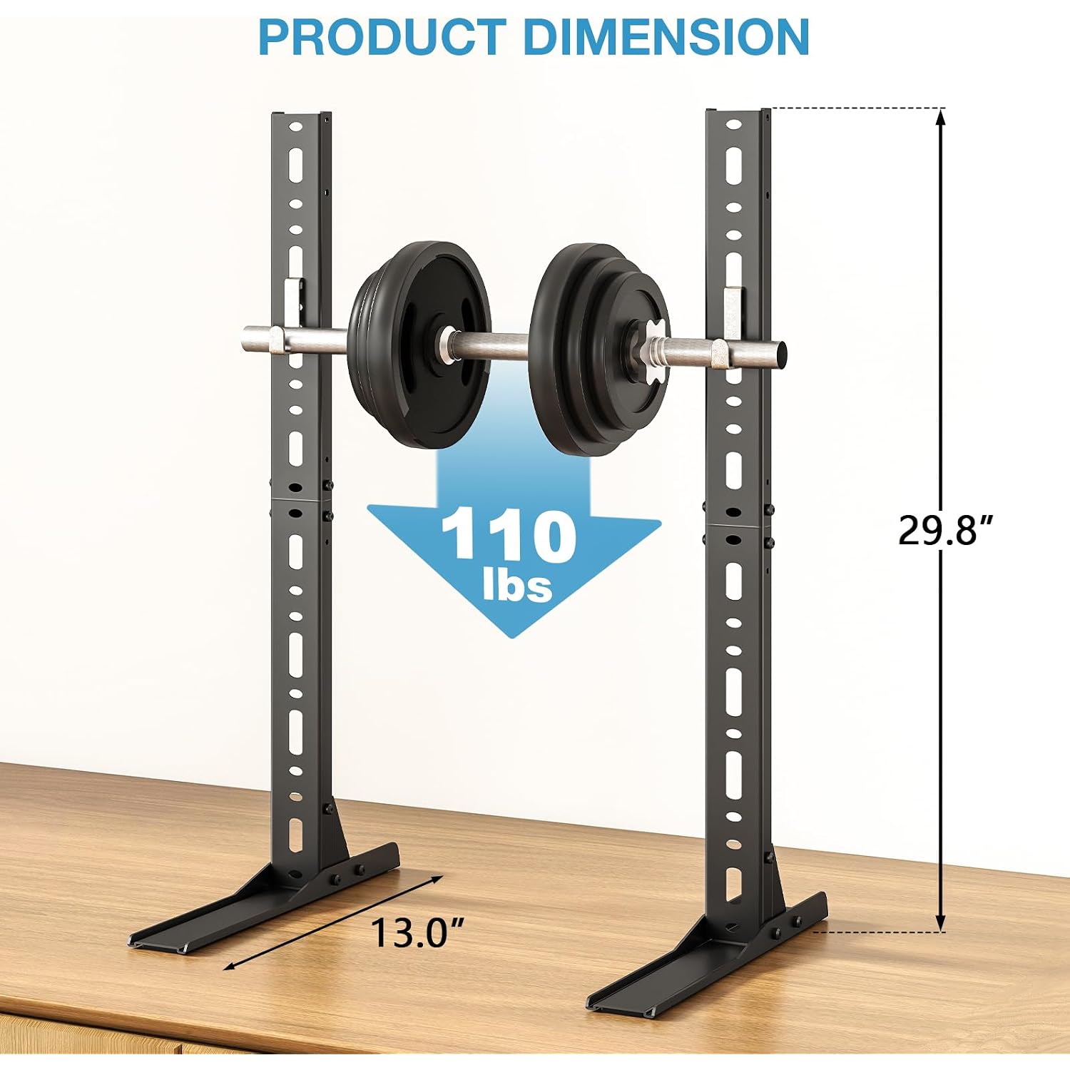 Universal Table Top Tv Stand For 20-75 Inch Flat Curved Tvs, Height Adjustable Tv Legs With Cable Management, Great Load-Bearing Replacement Tv Base Holds Up To 110Lbs, Max Vesa 800X600Mm, Black