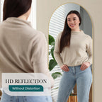 Newbulig 64"X21" Arched Full Length Mirror, Full Body Floor Mirror, Gold | Aluminum Alloy Thin Frame, Wall Or Standing Mirrors For Bedroom, Living Room, Dressing Room