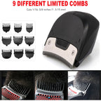 Shortcut Hair Clippers Self-Haircut Kit For Men, Shortcut Self Grooming Haircut Kit With 9 Limited Combs, Usb Rechargeable Cordless Electric Hair Trimmer Professional Hair Cutting Machine