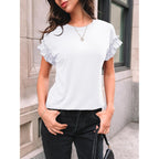 Automet Women'S Business Casual Cute Trendy Tops | Ruffle Sleeve,Soft, Stretchy, Lightweight,Breathable Fabric,Versatility,True-To-Size
