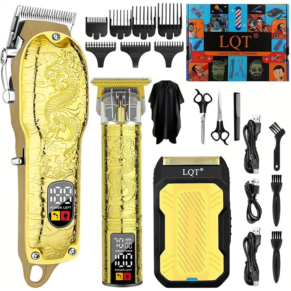 Lqt® Professional Hair Clippers For Men, Hair Trimmer Cordless Barber Clippers And Trimmers Set, Hair Cutting Kit For Men Grooming Father Day Gifts