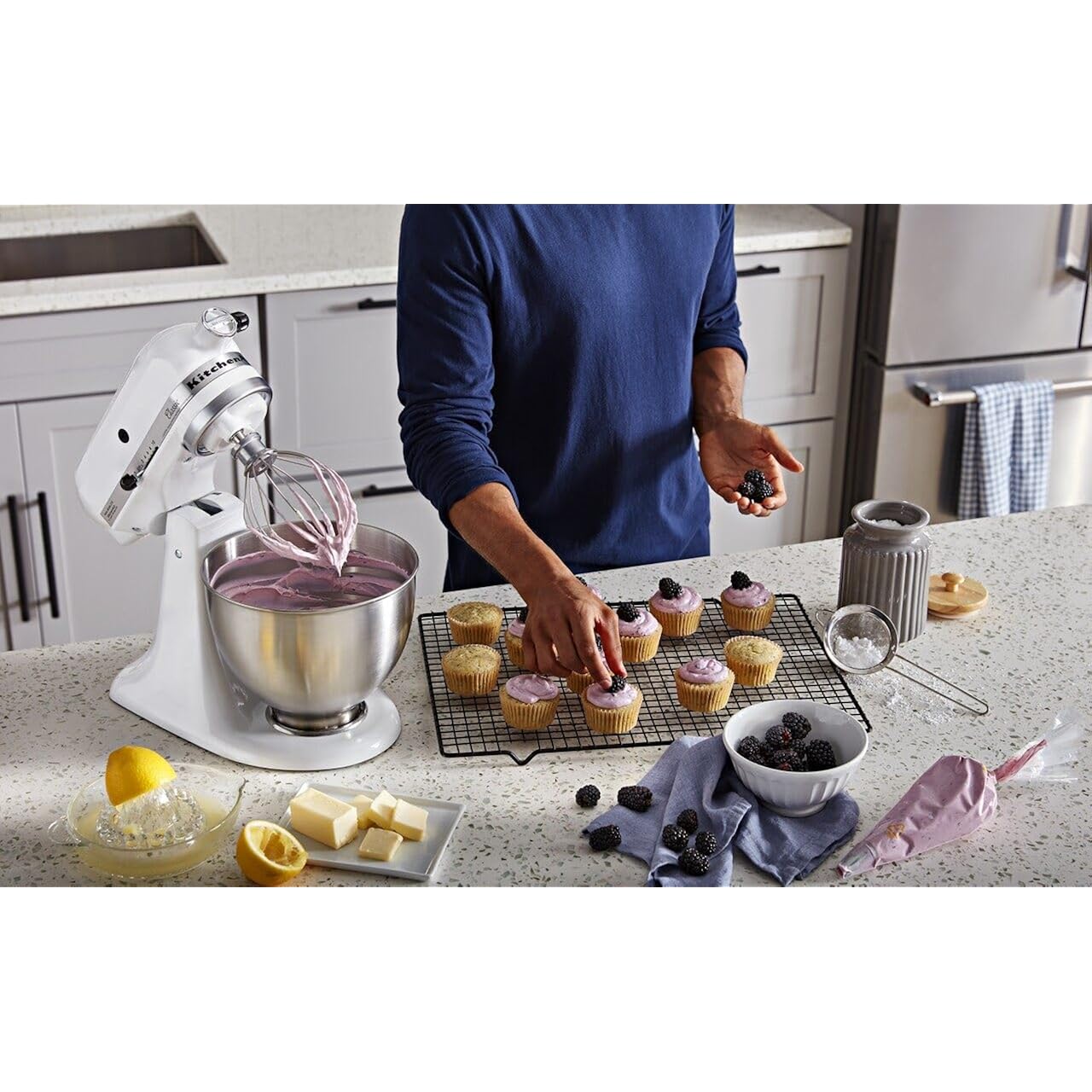 Kitchenaid Classic Series 4.5 Quart Tilt-Head Stand Mixer K45Ss, White