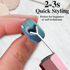 Heart Cat Eye Nail Magnet Tool,4 Pcs Professional Stainless Steel Heart Cat Eye Nail Magnet for Nails for Cat Eye Gel Nail Polish,Suitable for Personal DIY, Nail Studio or Nail Salon