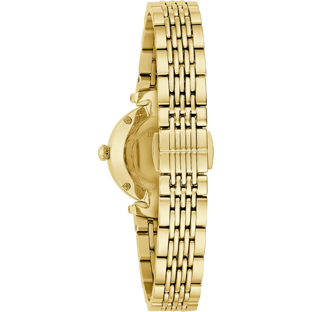 Bulova Ladies Classic Mini 2-Hand Quartz Watch, Diamond, Stainless Steel, Mother-Of-Pearl Dial, 24.5Mm