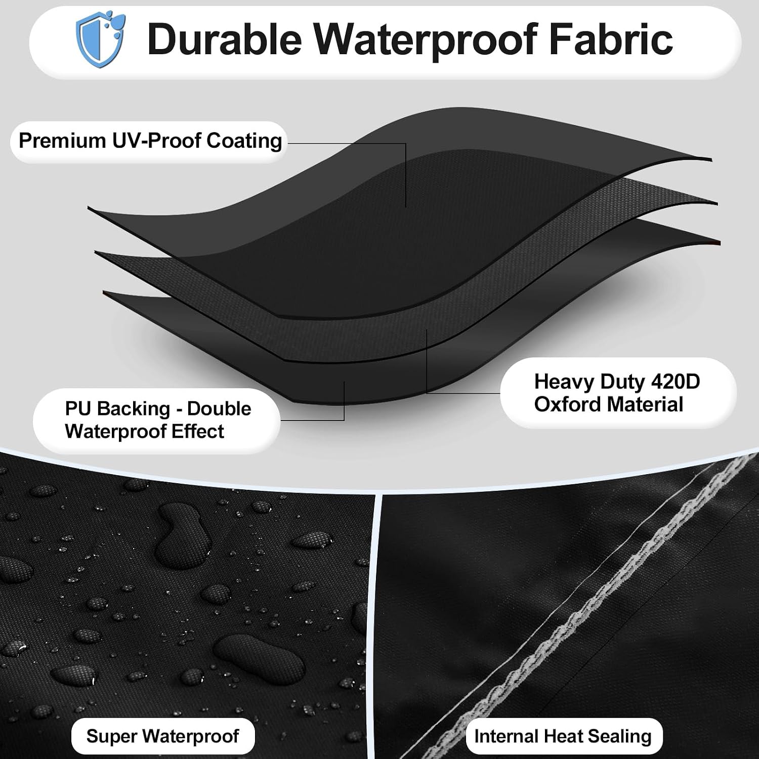 Waterproof Patio Heater Covers With Zipper And Storage Bag,