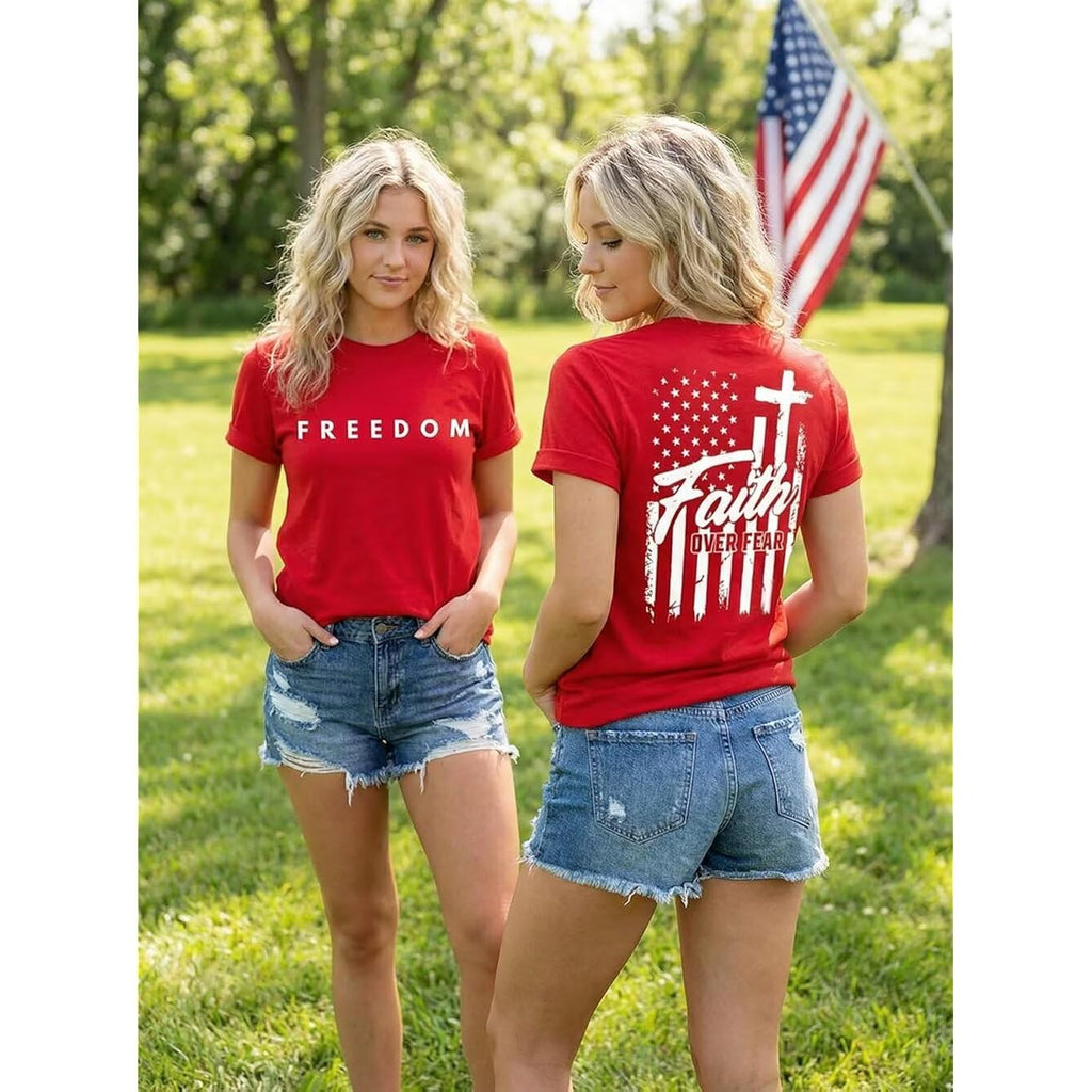 Christian Shirts for Women Religious Sayings Tshirt Jesus Gift Inspirational Graphic Tee Short Sleeve Top Red1