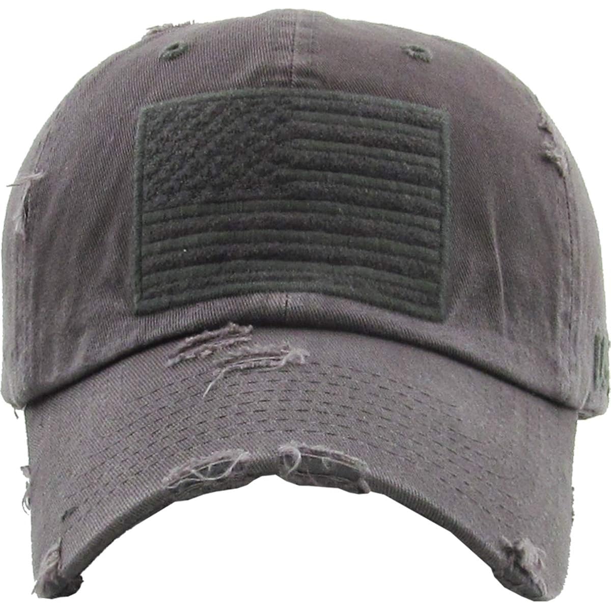 Kbethos Flag Usa America Military Thin Blue Line Thin Red Line Vintage Distressed Baseball Cap Dad Hat Unisex Adjustable…