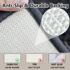 Bathroom Rug Sets 2 Piece, Extra Thick And Absorbent, Non-Slip, Machine Washable, Dry Quckily, Soft Cozy Plush, Used Under Shower Bathtub And Sink, Dark Grey