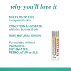 Burt'S Bees Lip Balm, Moisturizing Lip Care, 100 Percent Natural Origin, Ultra Conditioning With Shea, Cocoa And Kokum Butter, 0.15 Oz., Four Tubes