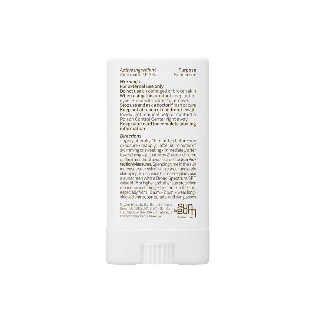 Sun Bum Baby Bum Mineral Spf 50 Sunscreen Stick - Hawaii 104 Act Compliant (Without Octinoxate & Oxybenzone) - Uva/Uvb Face And Body Protection - Unscented For Sensitive Skin - Travel Size - 0.45 Oz