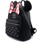 Loungefly Disney Minnie Mouse Bow Faux Leather Womens Double Strap Shoulder Bag Purse