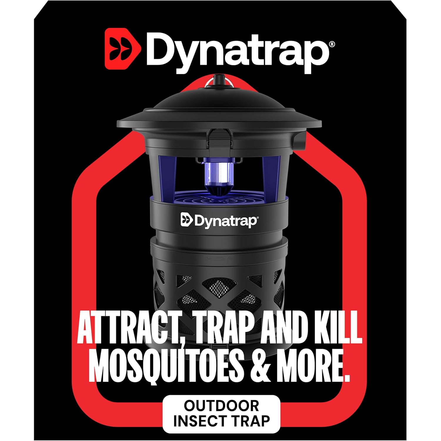 Dynatrap Dt1130Sr 1/2 Acre Mosquito & Flying Insect Outdoor Trap And Killer – Kills Mosquitoes, Flies, Wasps, Gnats, & Other Flying Insects - Bug Zapper Alternative – Black