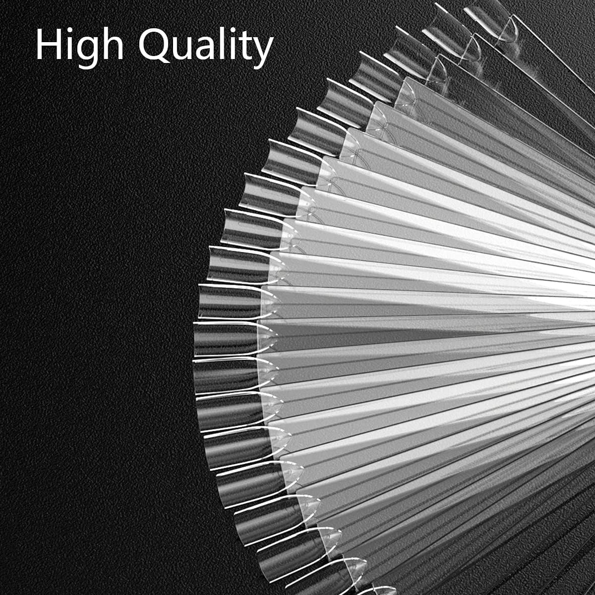 Nail Color Swatches Sticks with Ring, 50Pcs Clear Fan Shape Nail Art Polish Display Tips with Number Stickers False Nail Sample Sticks, Transparent nail Practice-Tips for Manicure