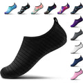 Seekway Water Shoes Women Men Adult Quick-Dry Aqua Socks Barefoot Non Slip For Beach Swim River Pool Lake Surf Black Sk002(U)