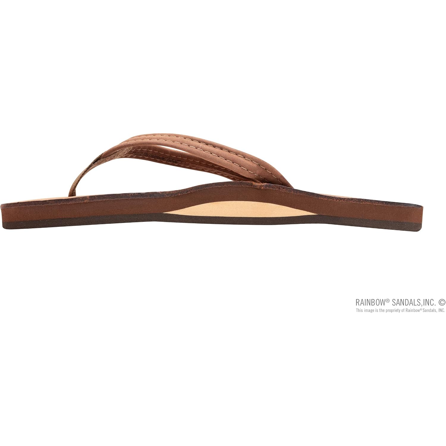 Rainbow Sandals Ladies Luxury Leather - Single Layer Arch Support With 1/2" Narrow Strap