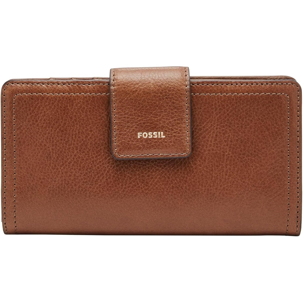 Fossil Women's Logan Leather Wallet RFID Blocking Tab Clutch