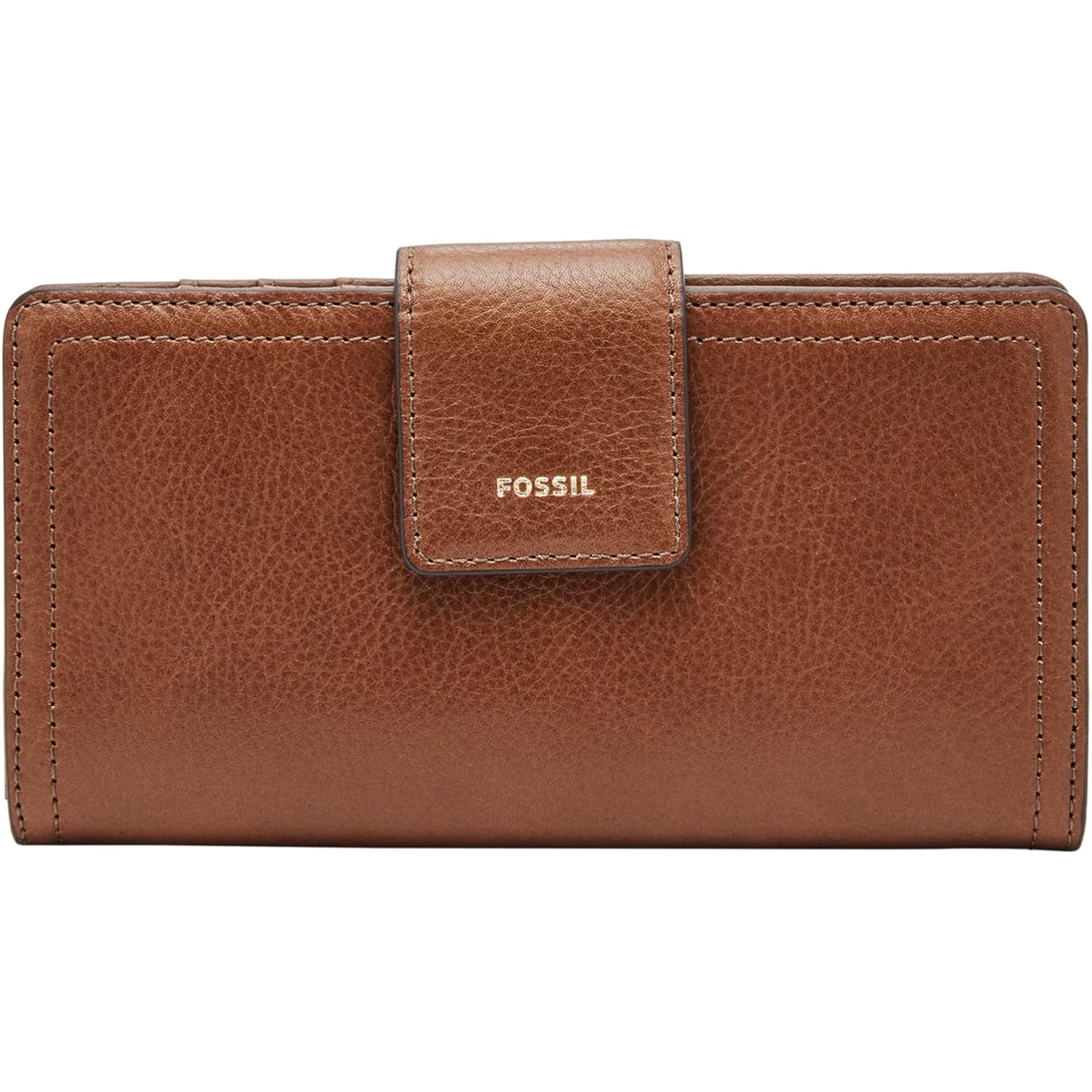 Fossil Women's Logan Leather Wallet RFID Blocking Tab Clutch