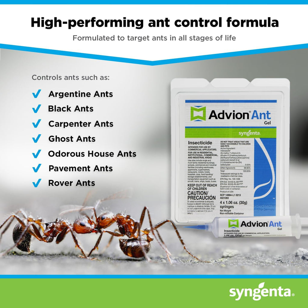 Syngenta Advion Ant Gel 4 Tubes 30 Grams Each