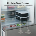 Kitchfort® Large Silicone Ice Cube Tray (2-Pack), Easy Release 2" Big Ice Cubes - Cocktail, Whiskey Ice Cubes Mold - Ice Trays For Freezer With Lid - Stackable Silicone Ice Tray - Black