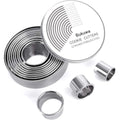 12 Pieces Round Cookie Biscuit Cutter Set,Graduated Circle Pastry Cutters,18/8 Stainless Steel Cookie Cutters And Donut Cutter Ring Molds