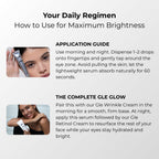Gle Vitamin C Eye Serum For Dark Circles, Eye Wrinkles And Redness | Dark Circle Under Eye Puffy Eyes Treatment | Caffeine, Vitamin C Hyaluronic Acid | Hydrating & Brightening Scent-Free Travel Size