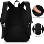 Bikrod Black Backpack For Men And Women, Backpack For School Teens Boys And Girls, Lightweight Casual High School Bookbag, Daily-Use Travel Laptop Backpack Fits 15.6 Inch Notebook