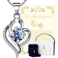 Wedding Anniversary Jewelry Gift for Wife from Husband, Wife Birthday Gift Idea, 1 Carat Moissanite Diamond Pendant Necklace in 925 Sterling Silver with 2 Chains, Romantic and Elegant Present for Her