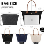 Tote Bag For Women With Purse Organizer Insert, Foldable Waterproof Nylon Bag For Travel, And Daily Use,Medium Size.