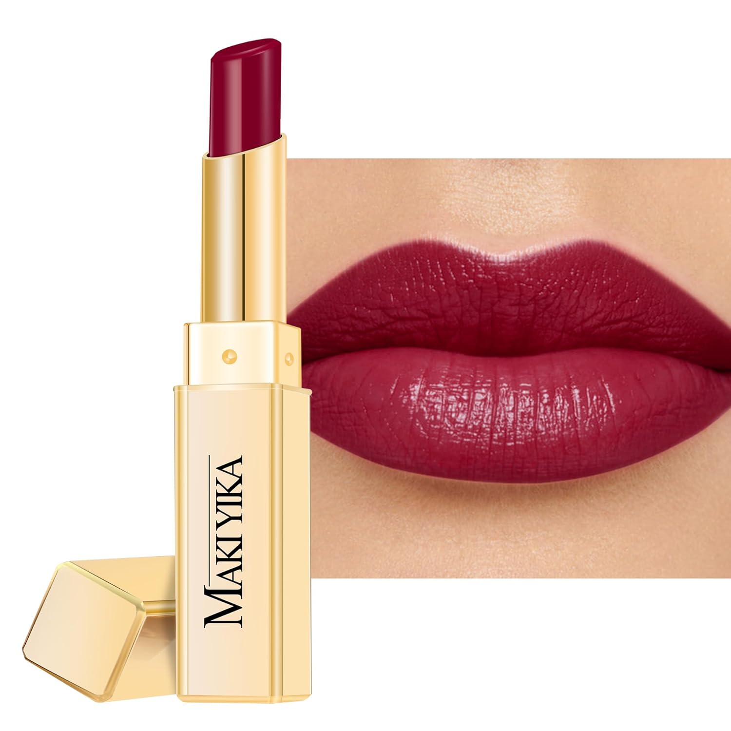 MAKI YIKA Moisture Dark Berry Lipstick for Women Hydrate Tinted Lip Balm for Mother's Day Dry Cracked Lips Sheer Lipstick Lip Tinted Glossy Finish,MA049 Blush Berry