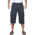X Ray Men'S Belted Long Cargo Shorts For Men, Below Knee Length Mens Cargo Shorts, 3/4 Pants (Big And Tall Shorts For Men)