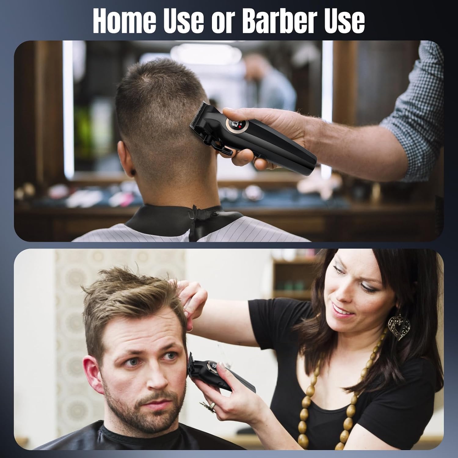 Hair Clippers For Men Professional, Cordless Barber Clippers And Trimmers Set, Electric Clippers For Hair Cutting Kit With Led Display, Gift For Men