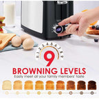 Toaster 2 Slice Wide Slot Toaster Best Rated Prime Displav Smart Toasters with LCD Digital Countdown Timer and Bagel/Defrost/Cancel/Reheat Function