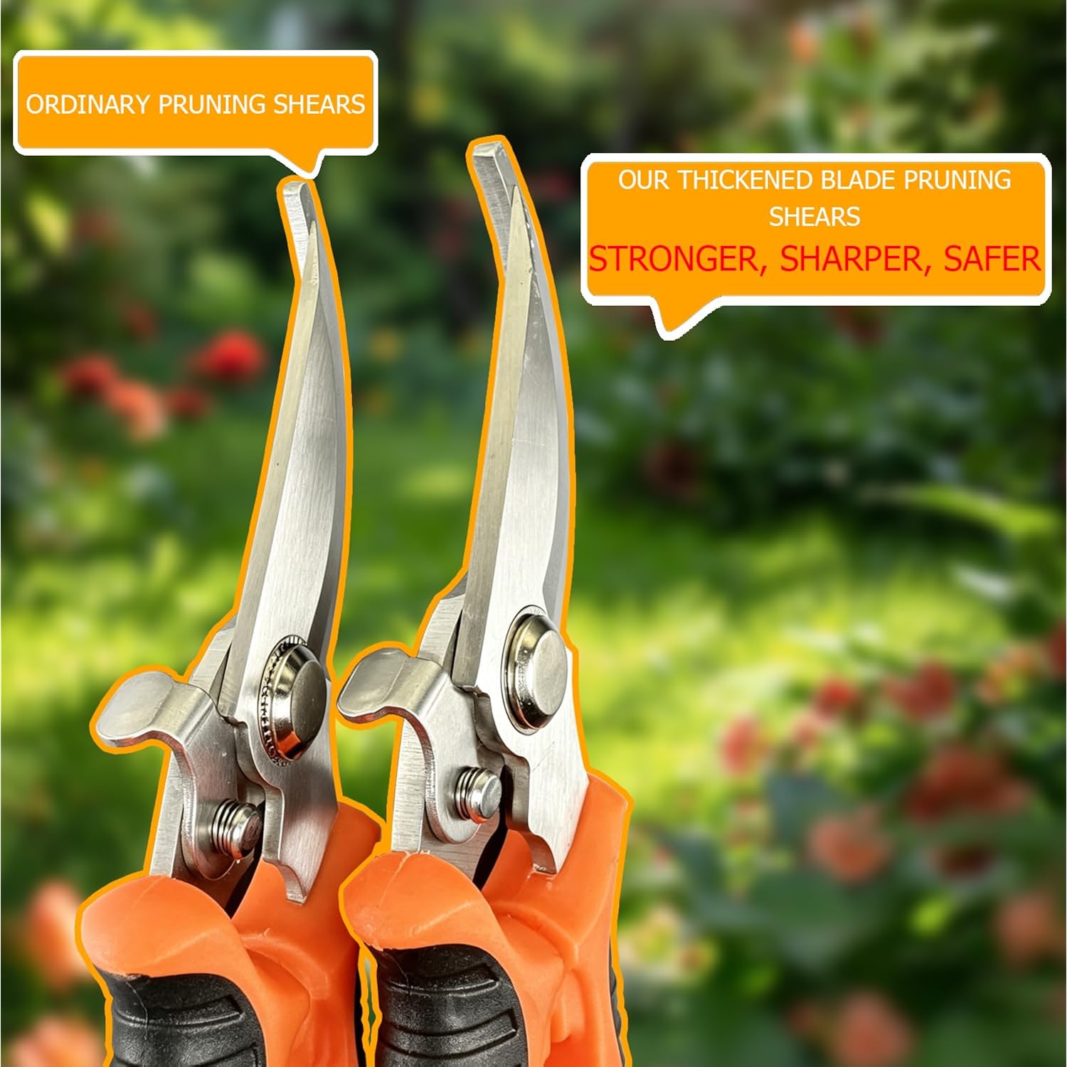 4-Pack Multifunctional Garden Scissors Set-Bidmli Stainless Steel Pruning &Floral Shears With One-Piece Handle Blades For Tree Pruning, Flower Trimming, And Fruit Picking Tasks At Home&Garden Tool.
