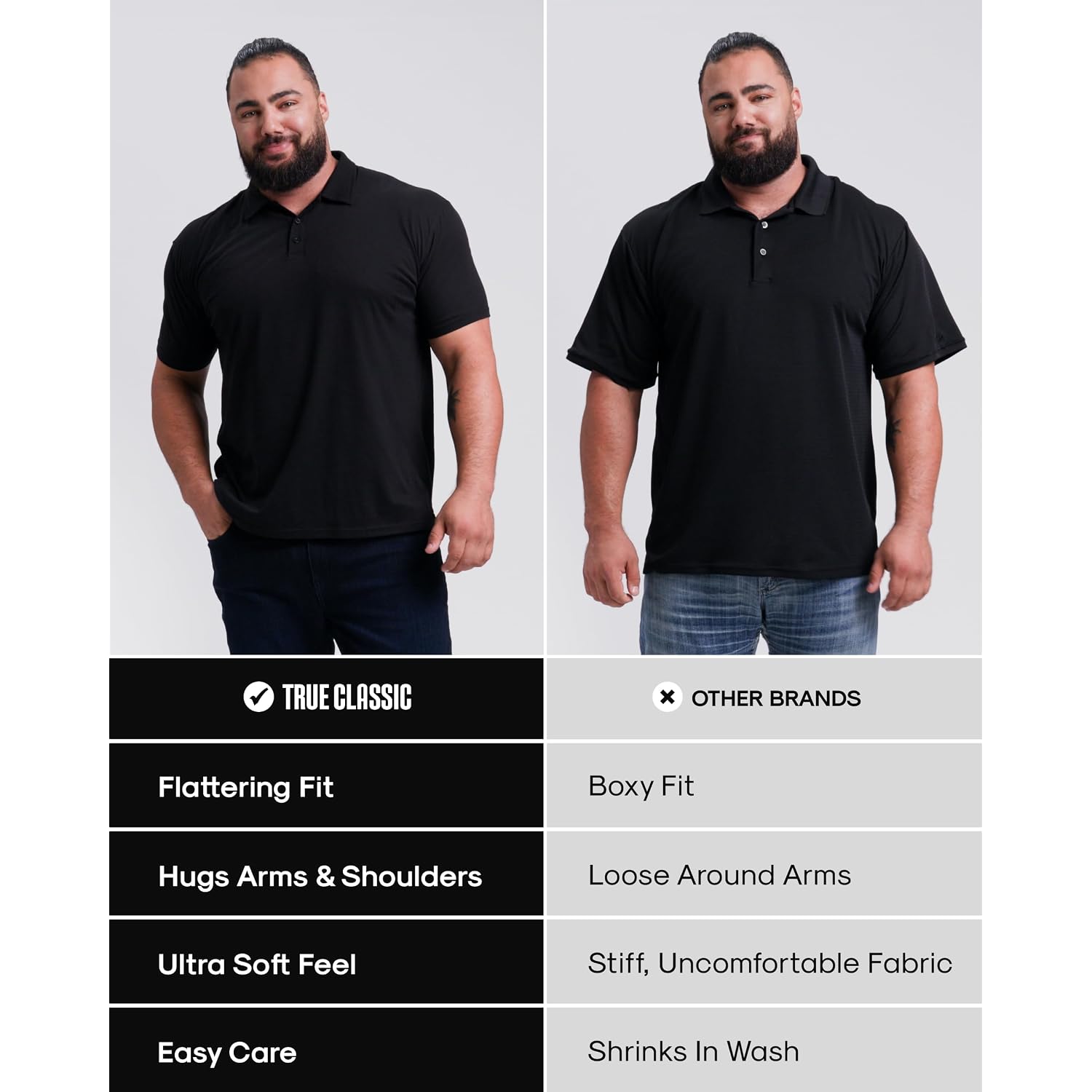 True Classic Novelty Polo Shirts For Men – Mens Polo Shirts Short Sleeve Cotton, Dry Fit Golf Shirt For Men