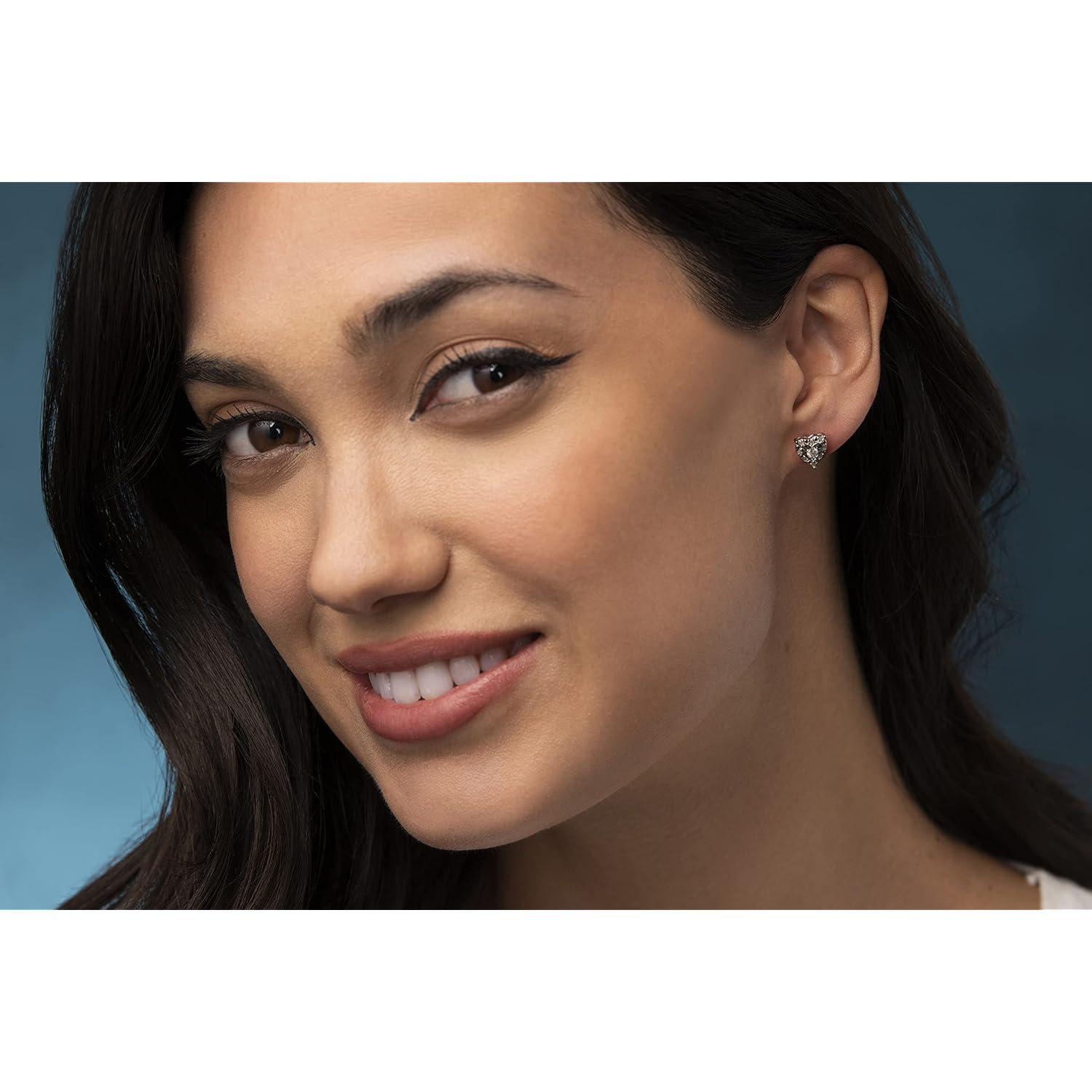 Natalia Drake 1/4 Cttw Heart Shaped Diamond Jewelry Earrings for Women or Womens Necklace in 925 Sterling Silver