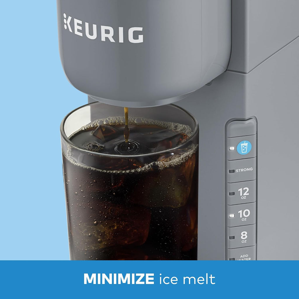 Keurig K-Iced Coffee Maker, Single Serve K-Cup Pod Iced Coffee Maker, With Hot And Cold Coffee Capabilities, Brews Any K-Cup Pod, Gray | Brews Hot And Iced With Brew Over Ice, Strong Brew, 8/10/12 Oz, 42-Oz Reservoir, Drip Tray Fits 7In Tumblers