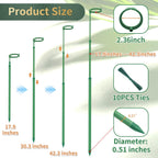Telescoping Plant Stakes,3Pcs 17.9In To 42.3In Adjustable Monstera Plant Support Orchid Sticks With Clips, Plant Sticks Support Tall For Monstera,Orchids,Tomatoes,Vines & Indoor Outdoor Plants