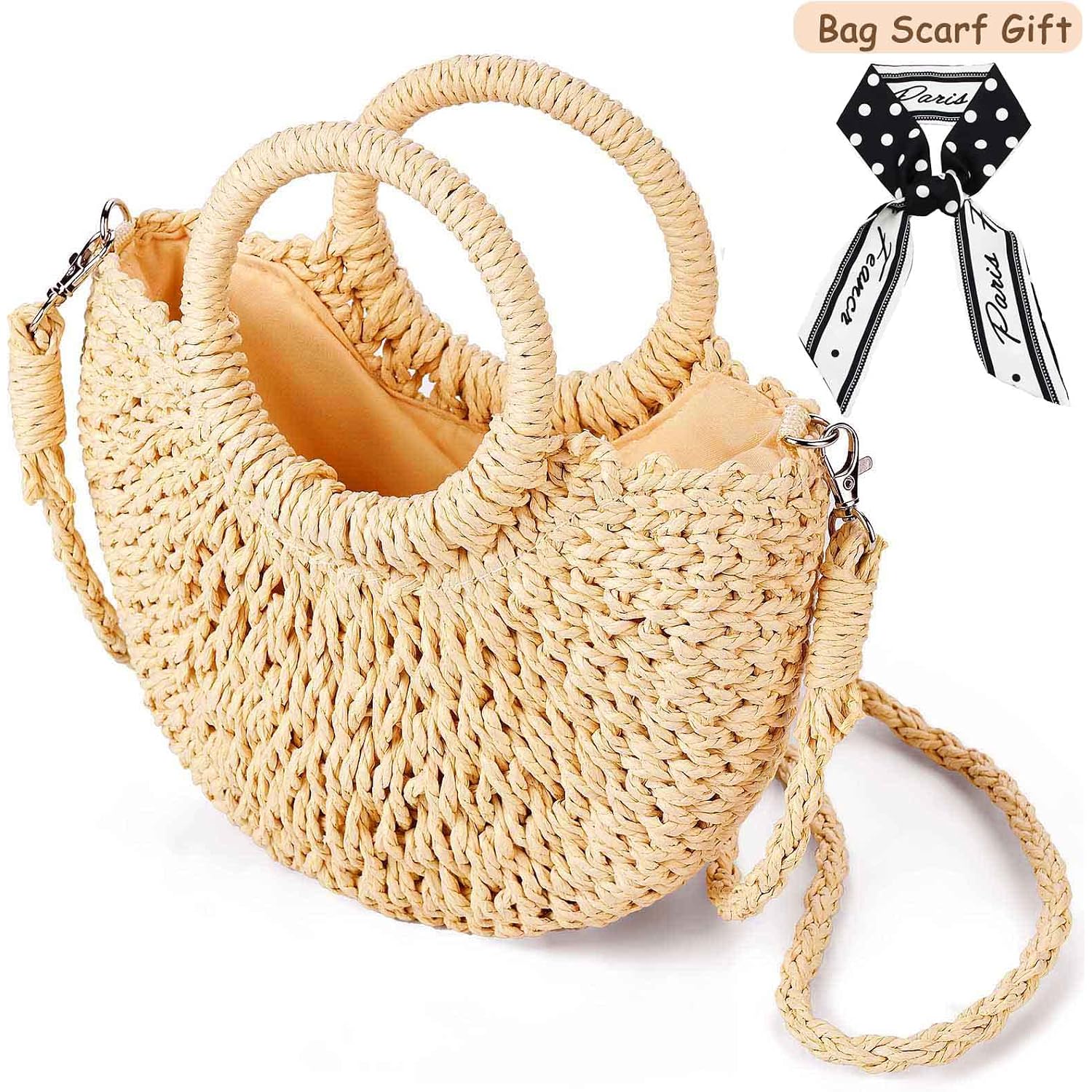 Straw Shoulder Bag For Women Woven Purse Beach Envelope Clutch Straws Wallet | Straw