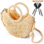 Straw Shoulder Bag For Women Woven Purse Beach Envelope Clutch Straws Wallet | Straw