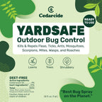 Cedarcide Yardsafe | Kills & Repels Mosquitoes, Ticks, Fleas, Mites & More With Natural Essential Oils | Family & Pet-Safe | Eco-Friendly | 1 Quart (32 Oz.)