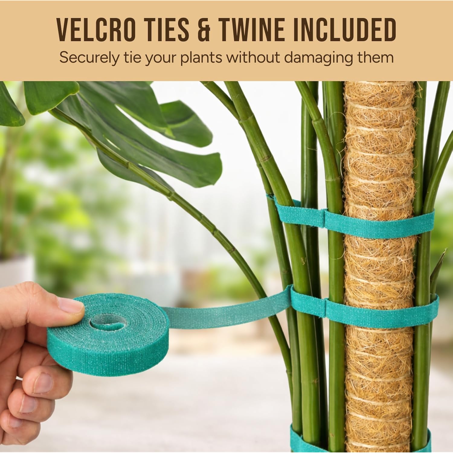 Moss Pole Monstera Plant Support, 2 Pack 28In Bendable Indoor Plant Stakes