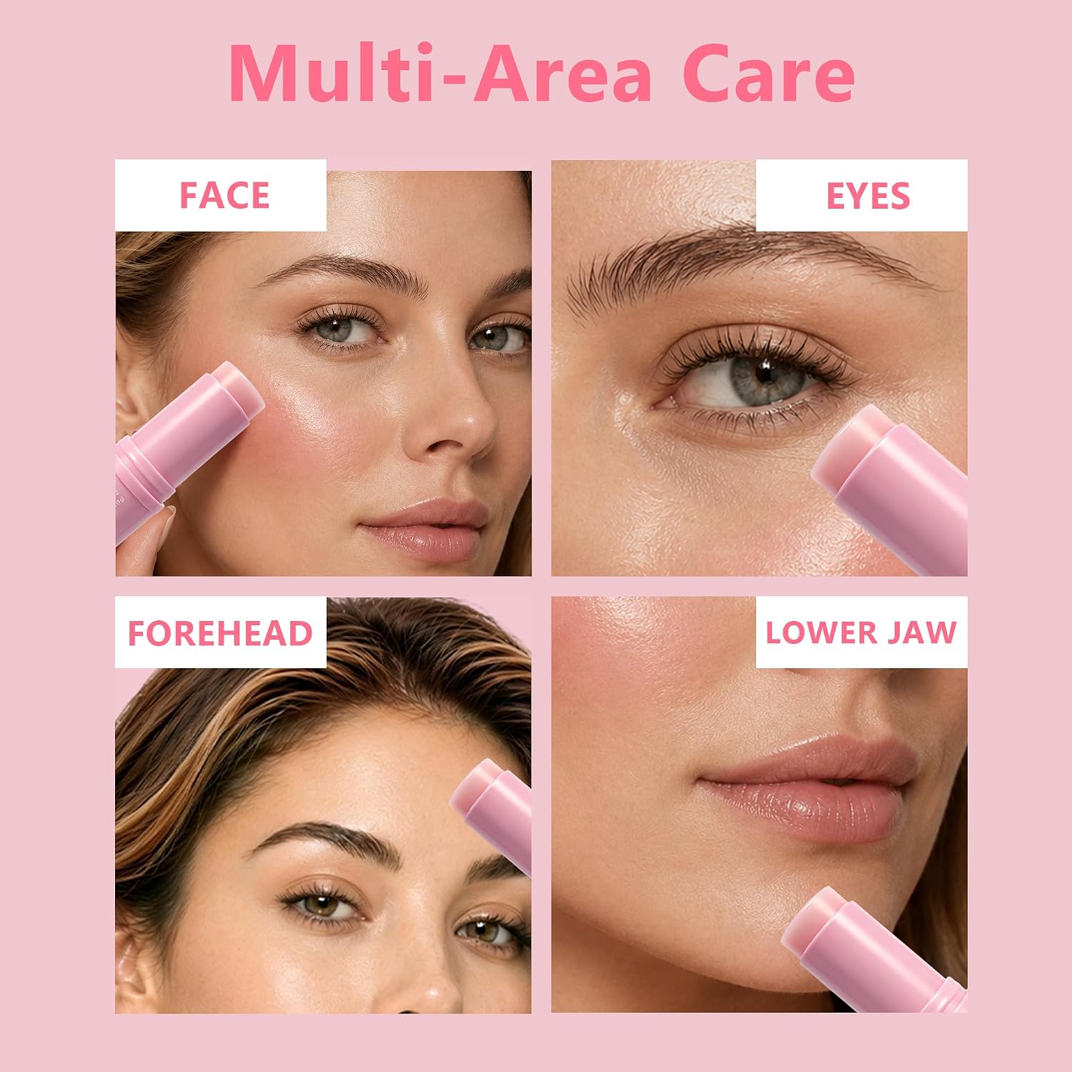 Pdrn Eye Balm Stick 2 Pack, Collagen Multi Balm With Pink B12, Hydrating Under Eye Care For Face, Neck & Smile Lines, 0.32 Oz Each
