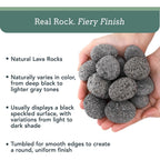 Black Lava Rocks For Fire Pit - 1 To 2 Inch 20 Lbs - Gas Fireplace Rocks - Black Lava Rock For Propane Fire Pit - Decorative Lava Stone Volcanic Rock For Outdoor & Indoor Gas Fireplace