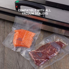 Wevac 8” X 12” 200 Count Food Vacuum Sealer Bags Keeper, Precut Quart, Ideal For Food Saver, Bpa Free, Commercial Grade, Great For Storage, Meal Prep And Sous Vide