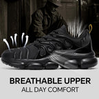 Steel Toe Shoes For Men Women Comfortable Lightweight Safety Work Shoes For Men Women Composite Toe Safety Sneakers Slip Resistant Indestructable Construction